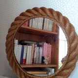 Sisal round mirror