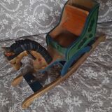 Wooden rocking horse decoration