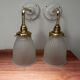 Pair of glass tulip wall sconces