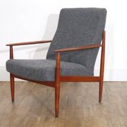 Fauteuil scandinave en teck 1960