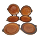 Sarreguemines / 6 fish-shaped earthenware plates