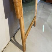 Miroir vintage en rotin année 1960