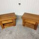 Pair of elm bedside tables Luigi Gorgoni 1980