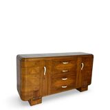 Buffet en noyer Art déco italien, de grande qualité.