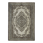 Overdyed Wool Vintage Handmade Carved Rug 190 cm x 280 cm