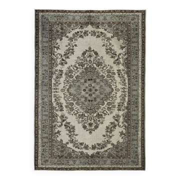 Tapis vintage en laine surteinte sculpté à la main 190 cm x 280 cm