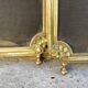 19th century fireplace fire guard by Bouhon Frères in bronze, French spark guard 1880