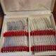 Silver metal fish service 26 pieces