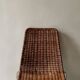 Chair made of rattan, wicker and chrome-plated metal