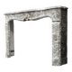Louis XV fireplace in grey Saint Anne marble, 18th century.