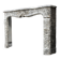 Louis XV fireplace in grey Saint Anne marble, 18th century.
