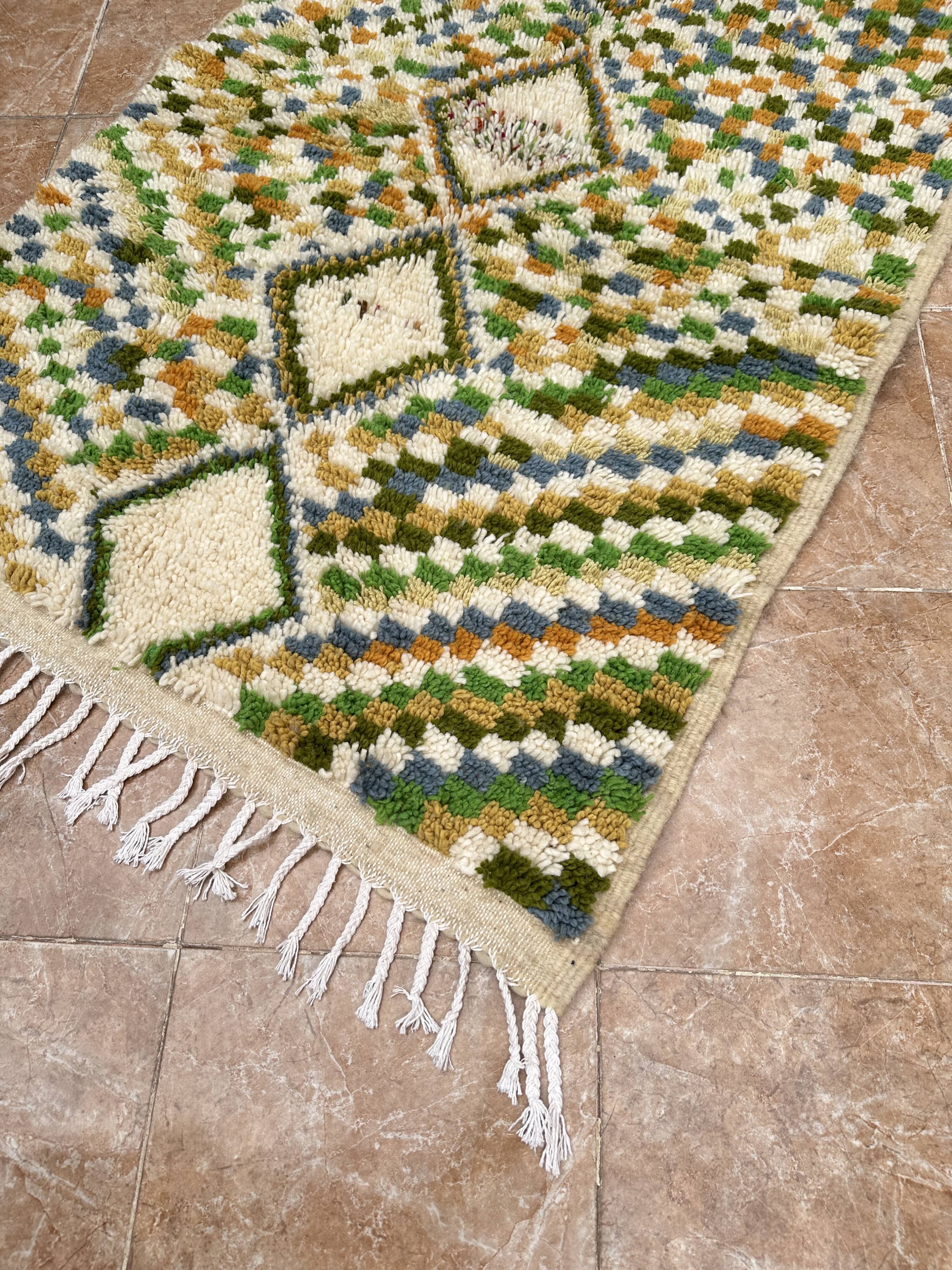 Small Moroccan Azilal rug, authentic vintage Moroccan Berber rug
