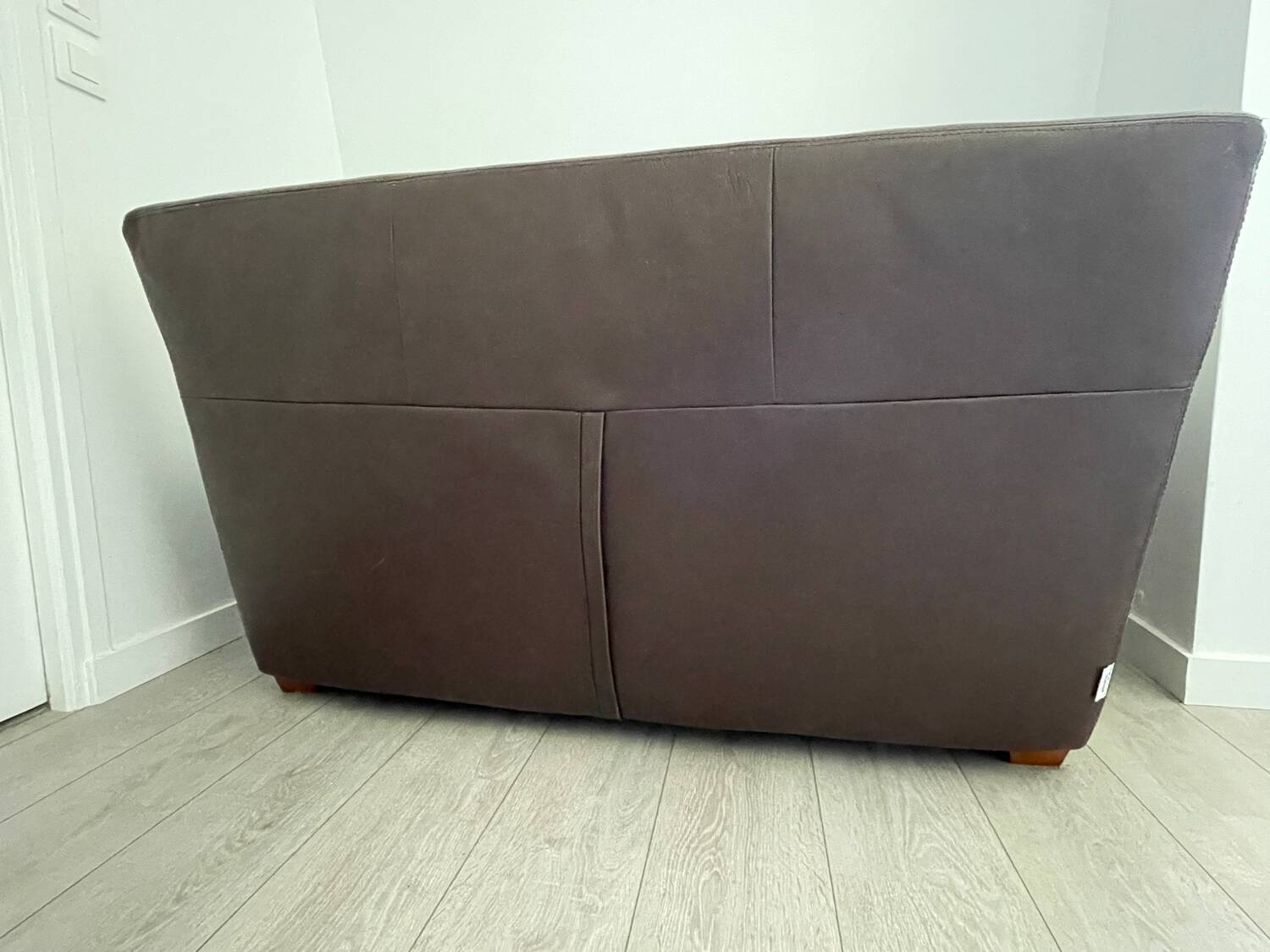 Canapé Cinna cuir chocolat 2 places