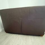 Canapé Cinna cuir chocolat 2 places