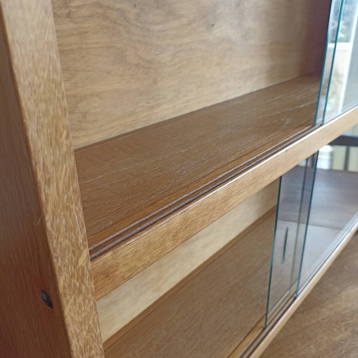 Vintage oak display cabinet