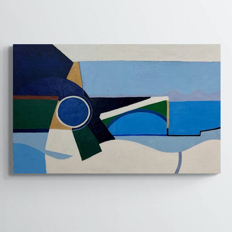 Contemporary painting abstract composition, unsigned, 20th century, oil on canvas, 130x81cm, unframed