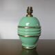 Lamp " b. detalle " in green ceramic and gilded border 50s 60