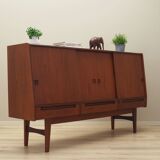 Enfilade haut en teck, design danois, années 1960, production : Danemark