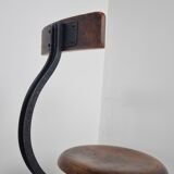 Tabouret industriel vintage, années 1950