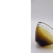 Scandinavian Sommerso gold brown glass bowl, 1950s