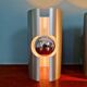 Pair of Space Age wall sconces in brushed aluminium, 1970.