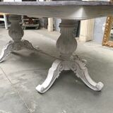 Large middle red speckled marble top table