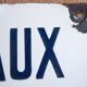 Enamelled "office" plate