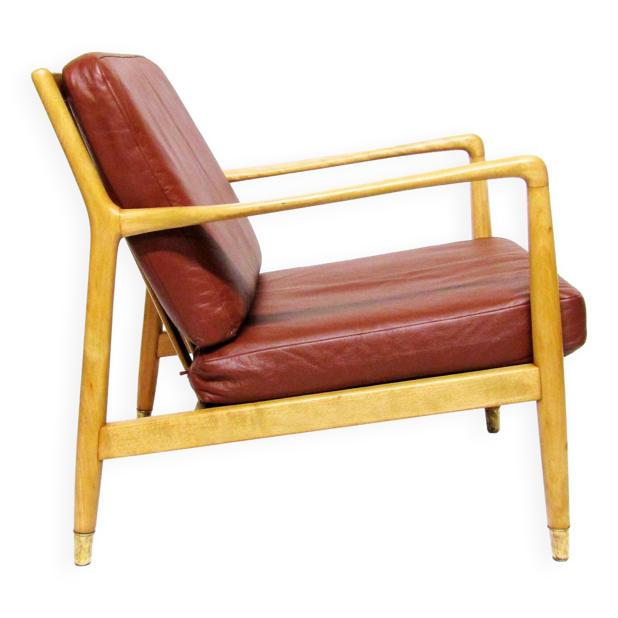 1950s Danish "USA 143" Lounge Chair by Folke Ohlsson for P Jeppesens