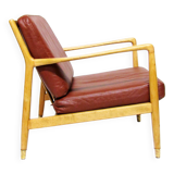 1950s Danish "USA 143" Lounge Chair by Folke Ohlsson for P Jeppesens