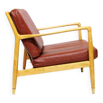 Fauteuil lounge danois « USA 143 » des années 1950 par Folke Ohlsson pour P Jeppesens