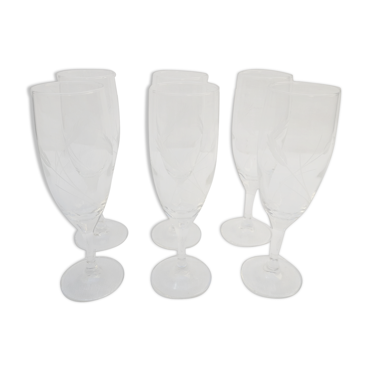 6 glass champagne glasses