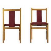 Set of 2 minimalist dining chairs model A-85, Jafameg, Poland, 1960s