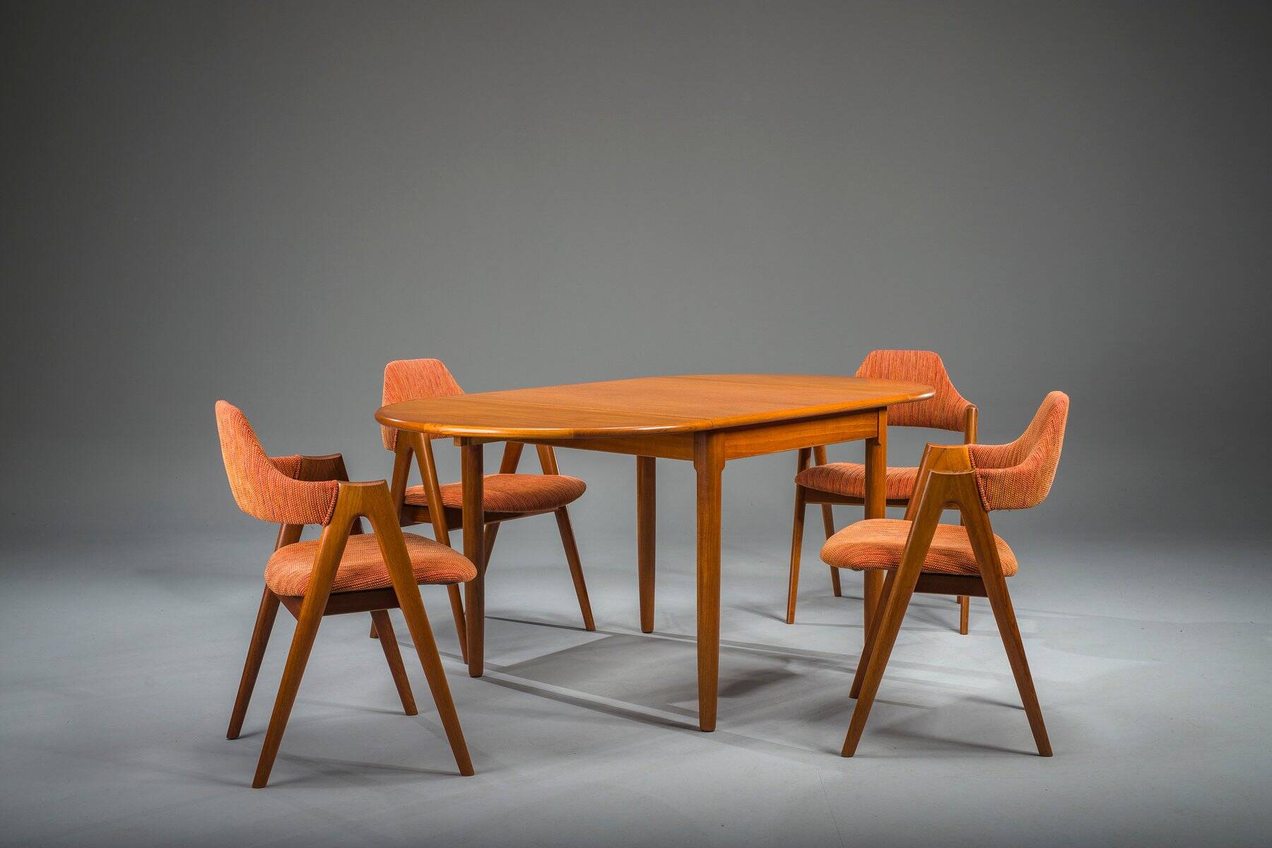 Chaises de salle à manger vintage danoises Compass par Kai Kristiansen, années 1960, lot de 4