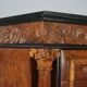 Antique walnut burl commode with marble top, Italy, 20th century.