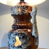 Lamp ceramic fat lava double lighting 70s
