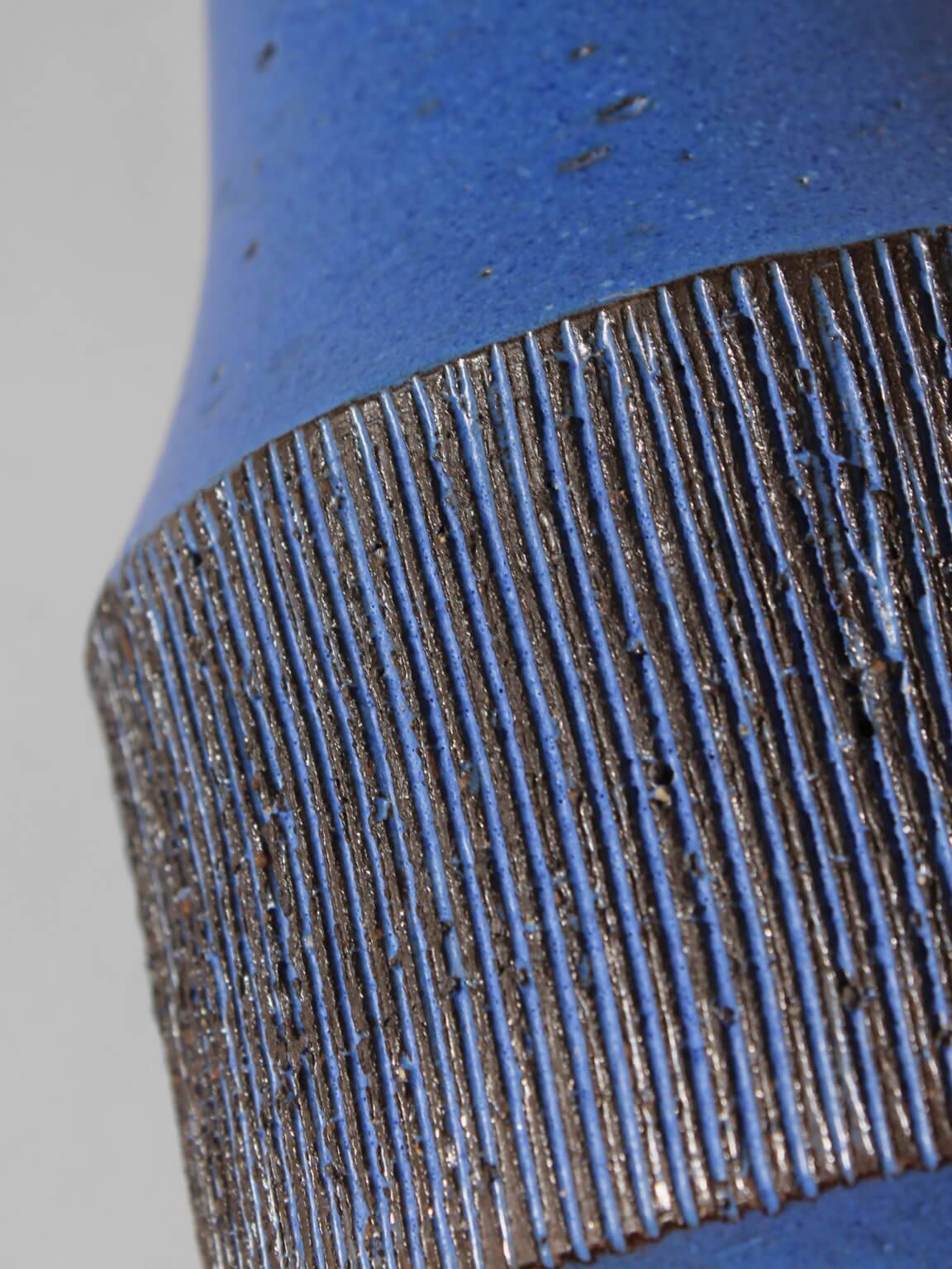 Ninnie Forsgren Blue Ceramics Vase, 1960s, Sweden