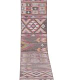Vintage Turkish rug from Oushak, handwoven 70x710 cm