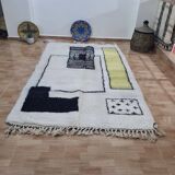 Handmade wool Berber rug 250x150 cm