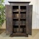 Entrance furniture, Breton wardrobe in oak and chestnut from the 19th century.