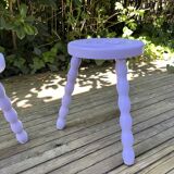 Pair of purple twisted stools or tables