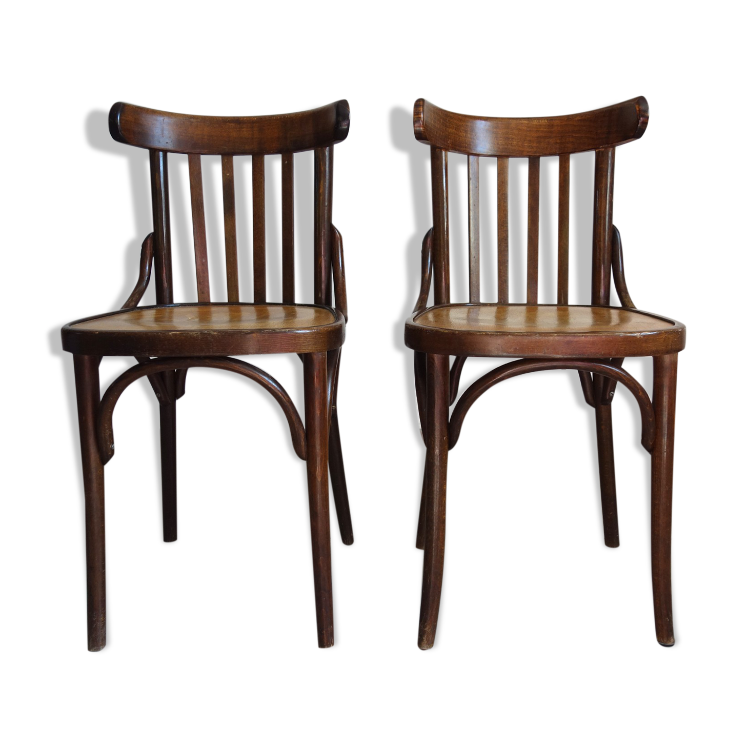 Pair of bistro chairs pattern flowers