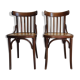 Pair of bistro chairs pattern flowers