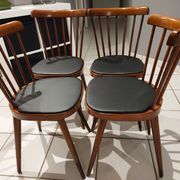 Set of 4 chairs of Bistrot Baumann model 740V, 1960