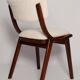 Mid-Century Modern Bumerang Chair, light cream bouclé, Poland, 1960s