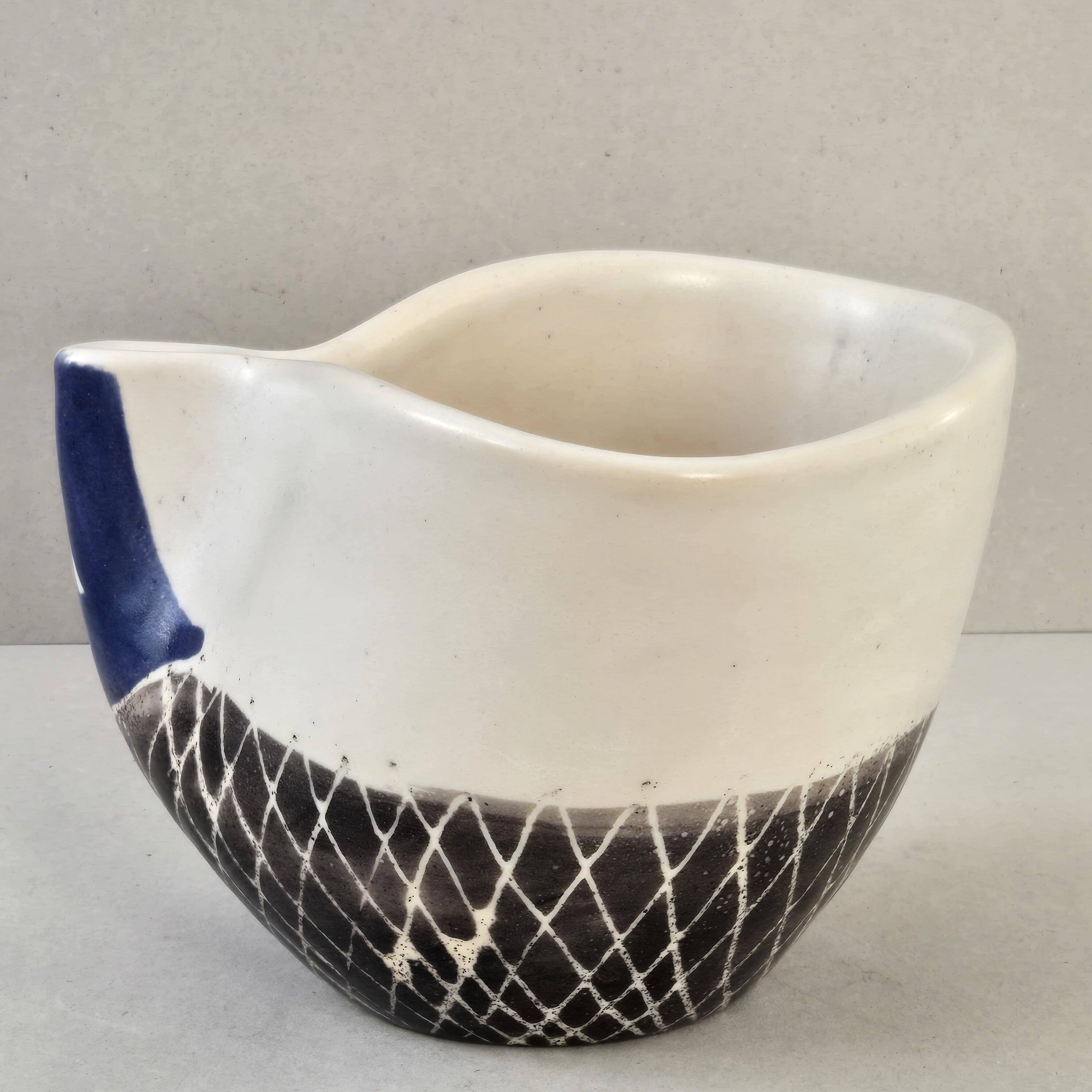 Vintage pinched vase by Mado Jolain, 1950