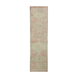 Handwoven antique anatolian beige runner rug 94 cm x 343 cm