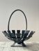 Brutalist wrought iron basket from the 1960s.