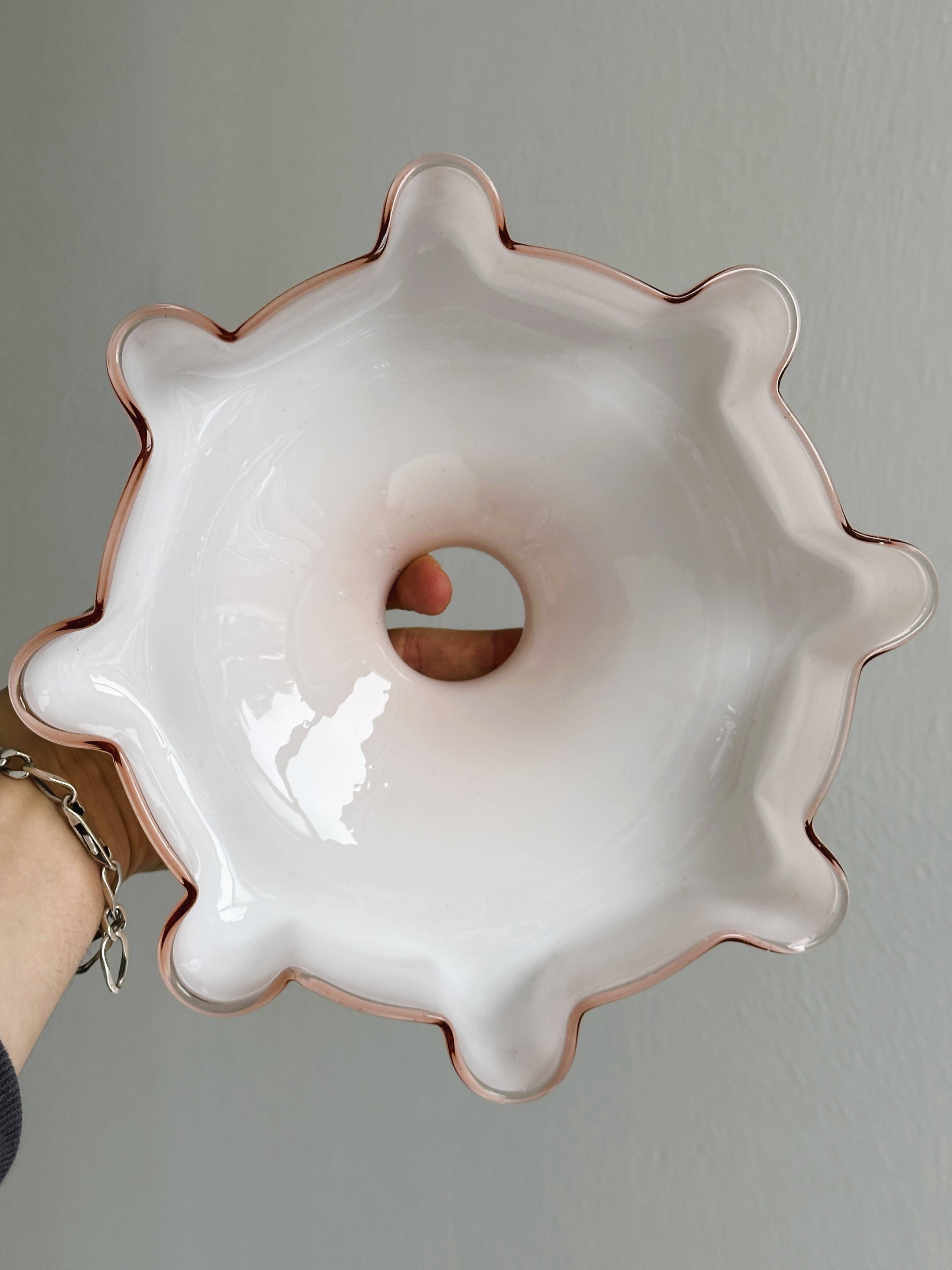 Abat-jour en opaline rose