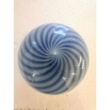 Contemporary Blue Swirl “Rods” Murano Glass Wall Sconces - Set of Two