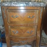 Pair of Louis XV style marquetry bedside tables